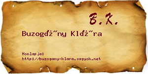 Buzogány Klára névjegykártya