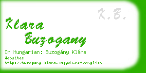 klara buzogany business card