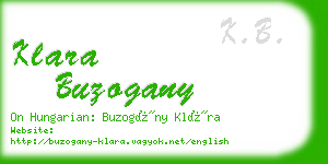 klara buzogany business card